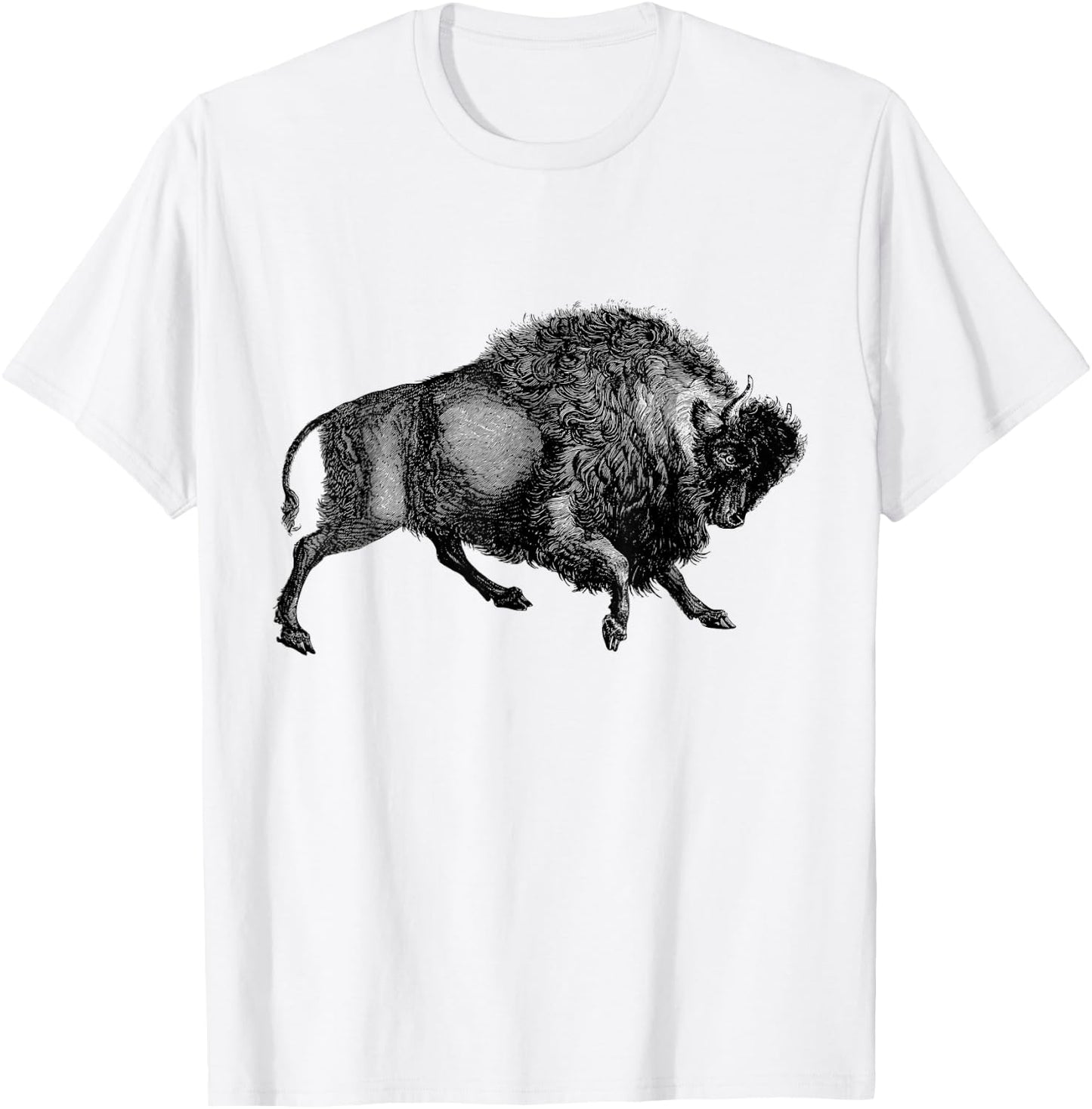 Buffalo T Shirt American Bison Classic Vintage T-Shirt - T-Shirt | White