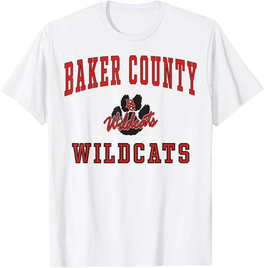 Baker County High School Wildcats C1 T-Shirt - T-Shirt | White