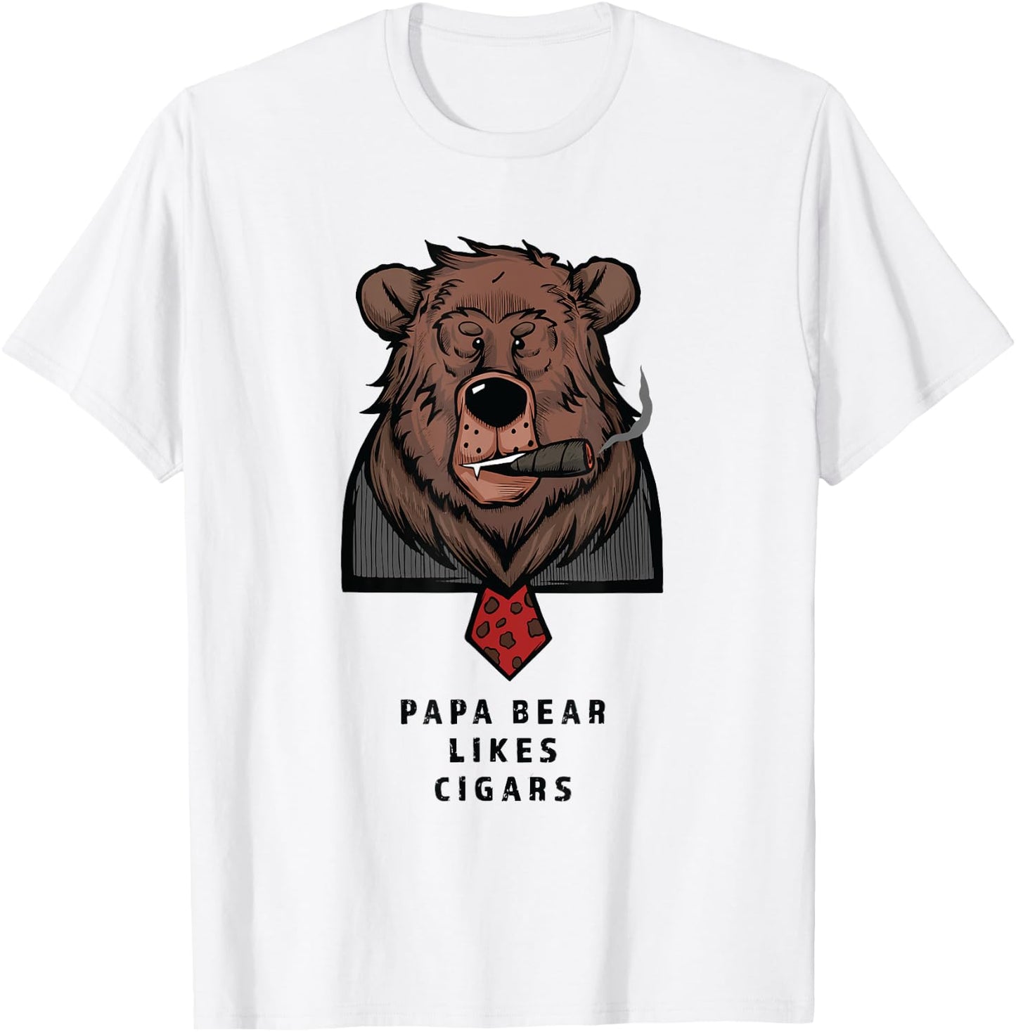 Papa Bear Cigar T-Shirt - T-Shirt | White