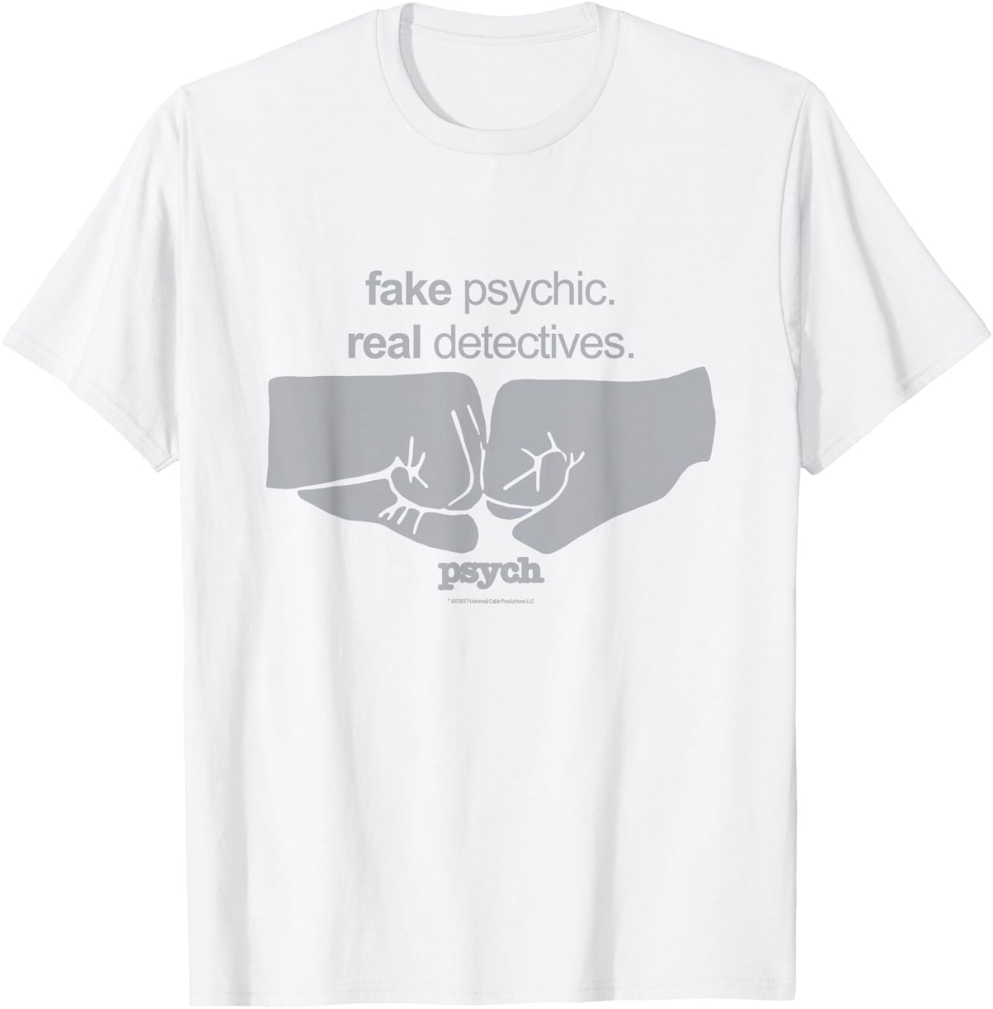 Psych Fist Bump Comfortable - Official T-Shirt - T-Shirt | White