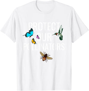 Protect our Pollinators Honeybee Lovers Beekeepers Gift T-Shirt - T-Shirt | White
