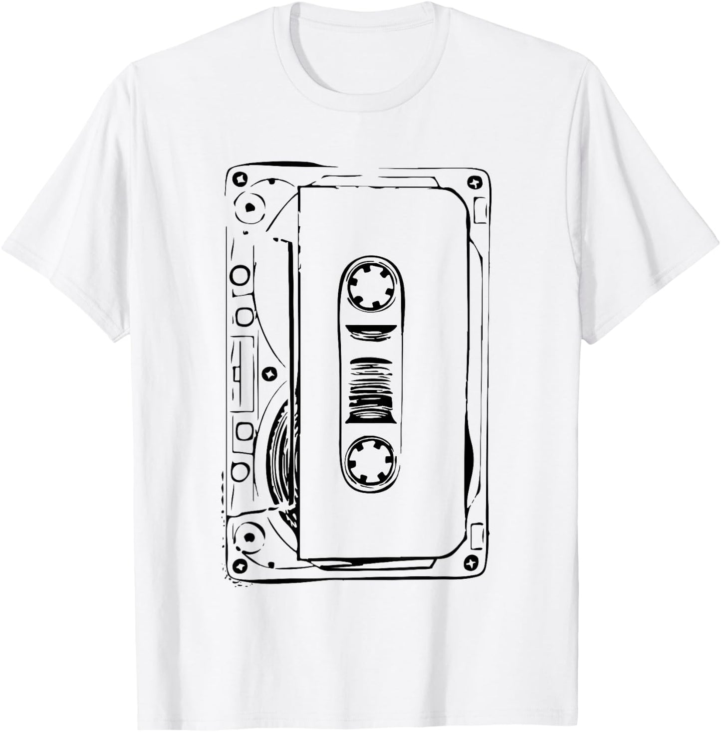 Love Retro Mixtape 80's Blank Cassette Tape Shirt Gift T-Shirt - T-Shirt | White
