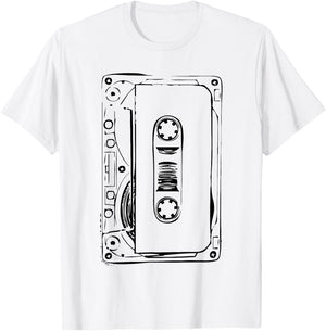 Love Retro Mixtape 80's Blank Cassette Tape Shirt Gift T-Shirt - T-Shirt | White