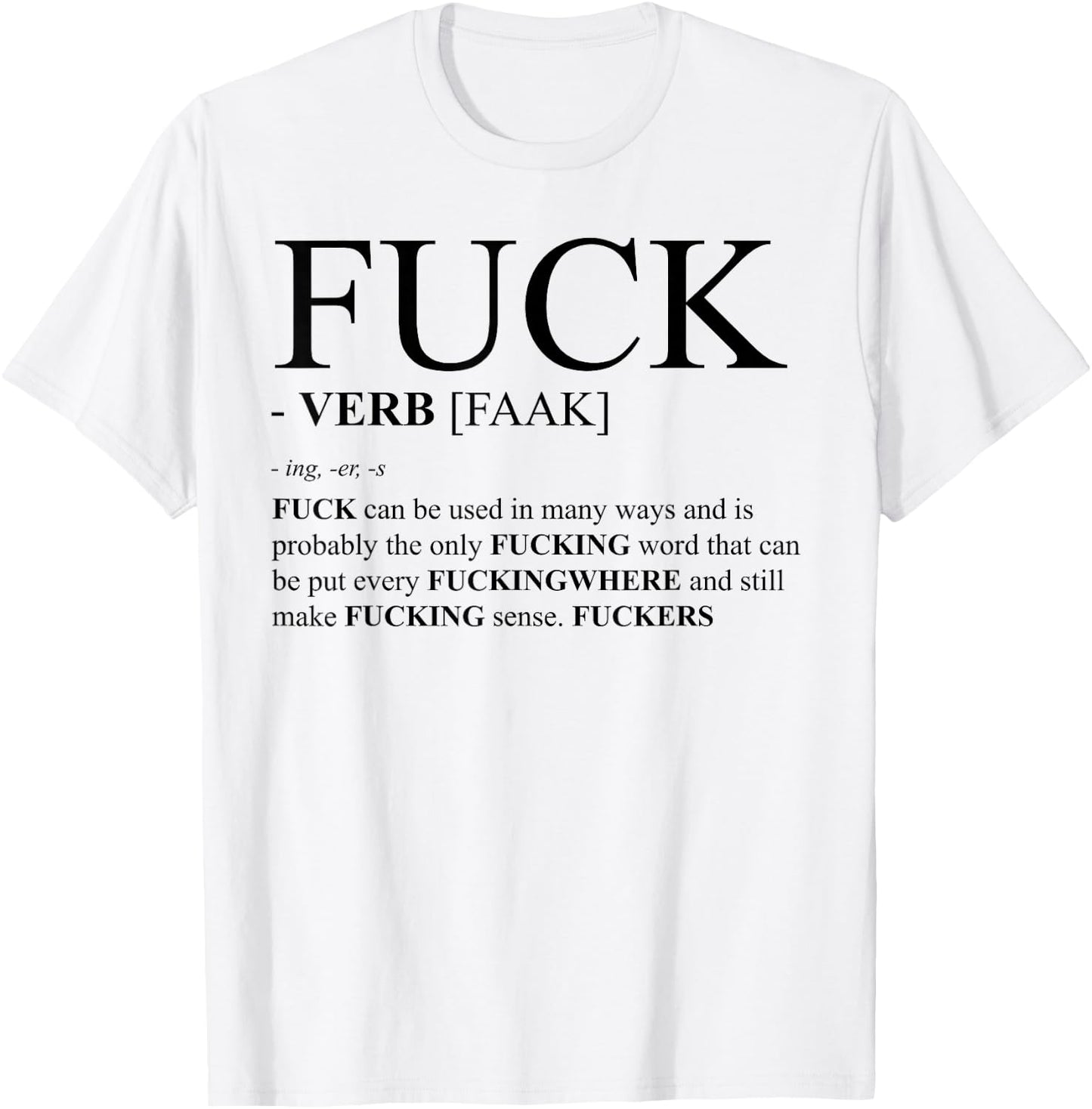 Fuck Definition Dictionary Design Profanity Gift T-Shirt - T-Shirt | White