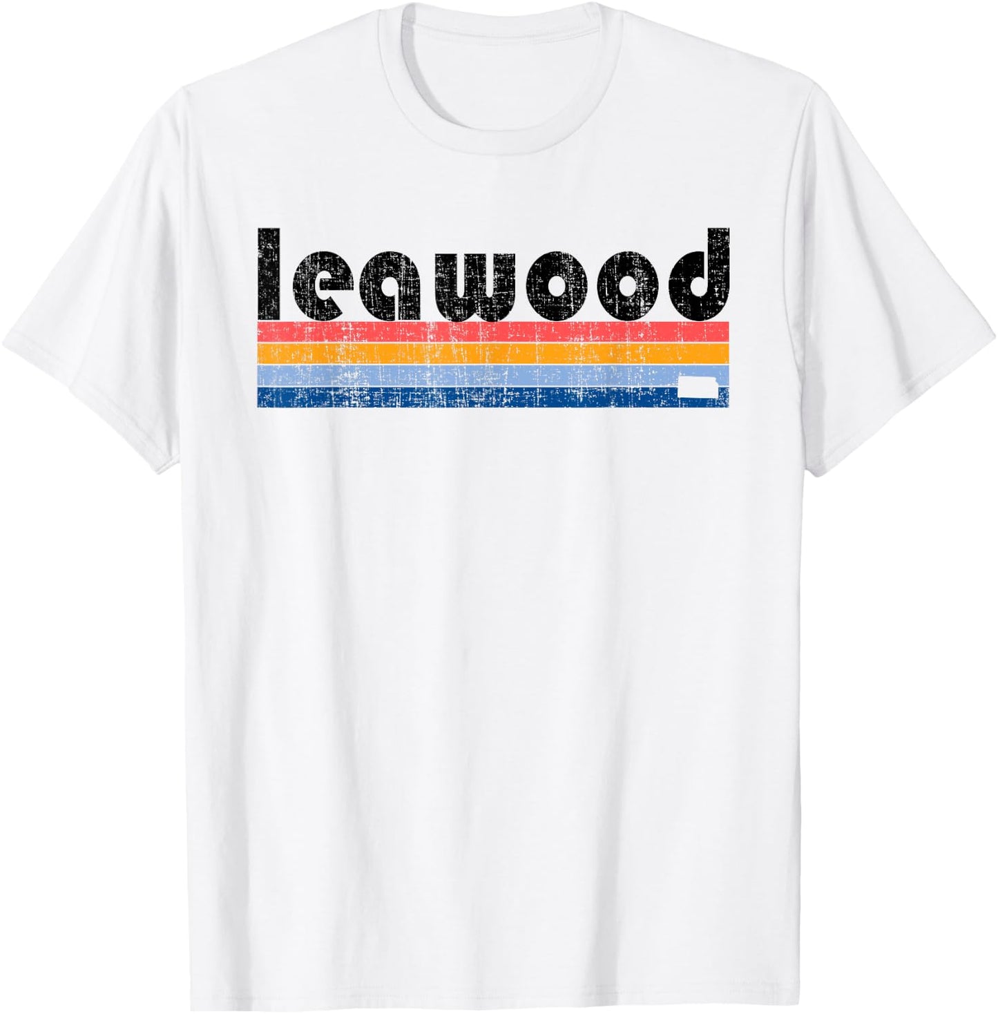 Vintage 80s Style Leawood KS T-Shirt - T-Shirt | White