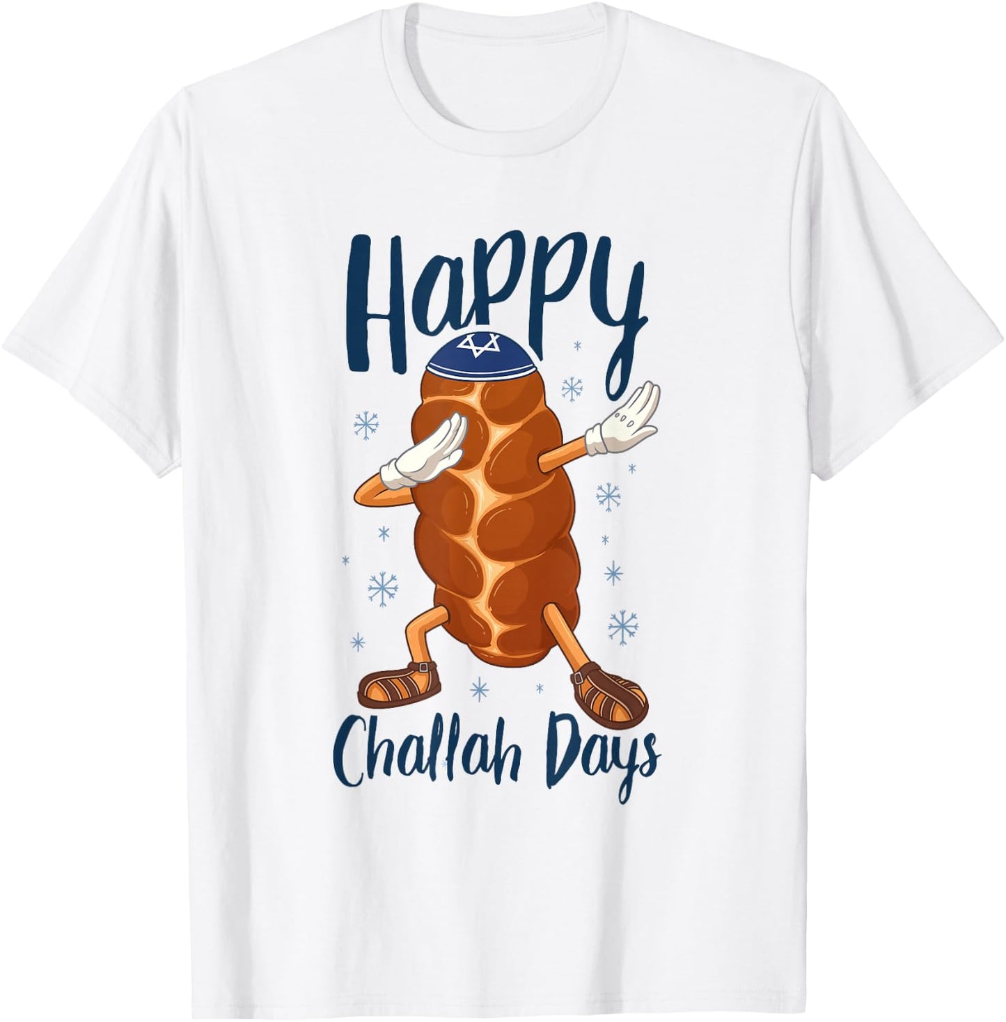 Hanukkah Dabbing Challah Bread Funny Happy Challah Days T-Shirt - T-Shirt | White