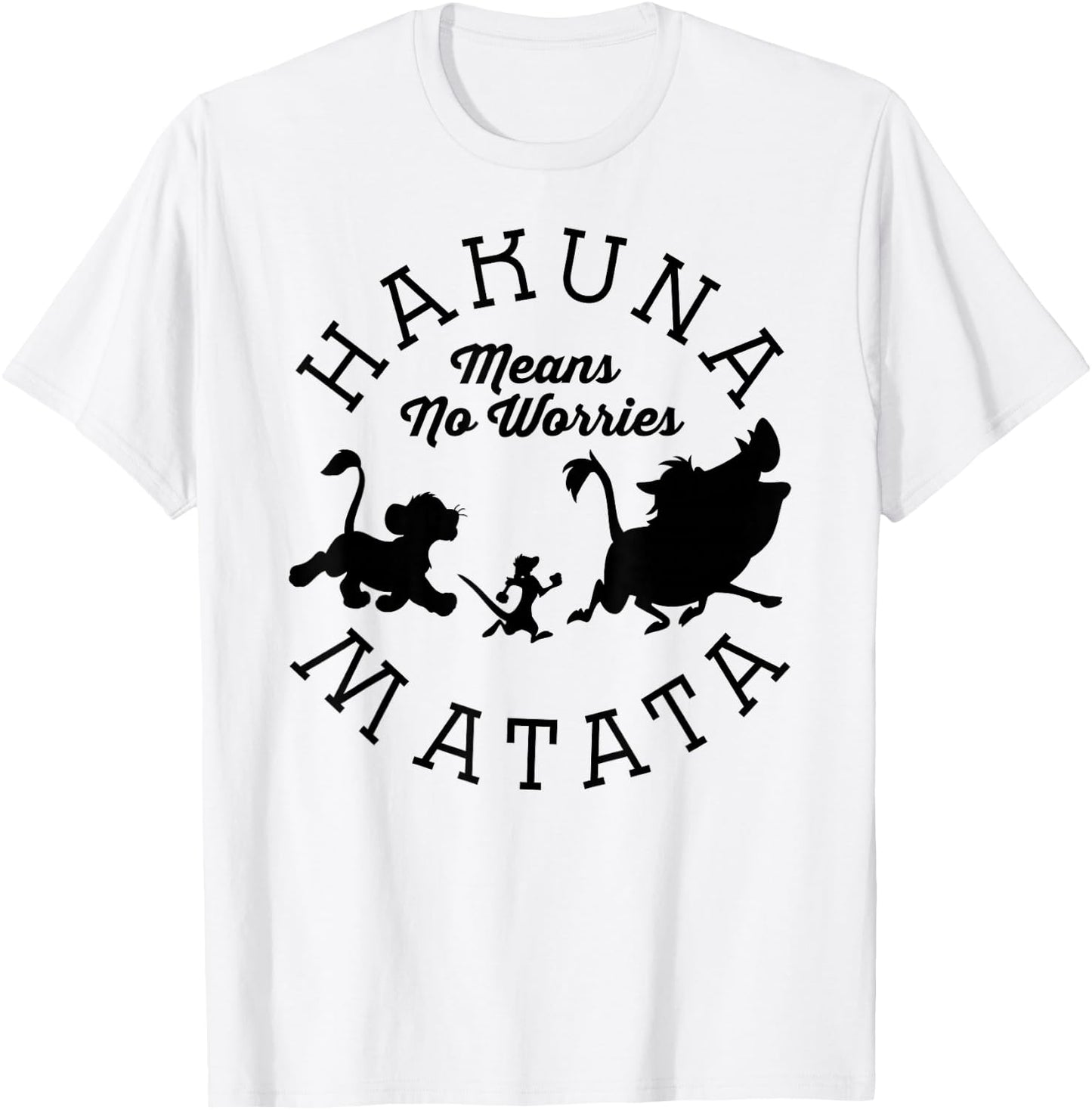 Disney The Lion King Hakuna Matata Means No Worries Shadows T-Shirt - T-Shirt | White