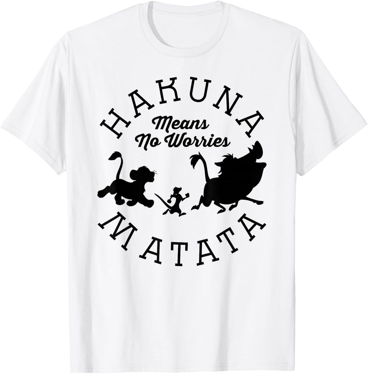 Disney The Lion King Hakuna Matata Means No Worries Shadows T-Shirt - T-Shirt | White