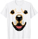 Dog Face Shirt Golden Retriever Labrador Halloween Costume Women Kids T-Shirt - T-Shirt | White