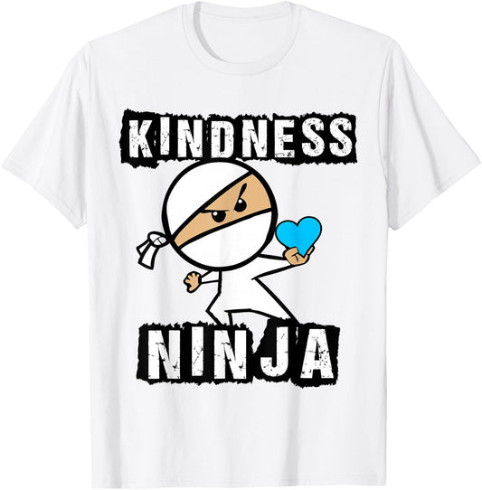 Kindness Ninja Choose Kind Anti Bullying Movement Shirt T-Shirt - T-Shirt | White