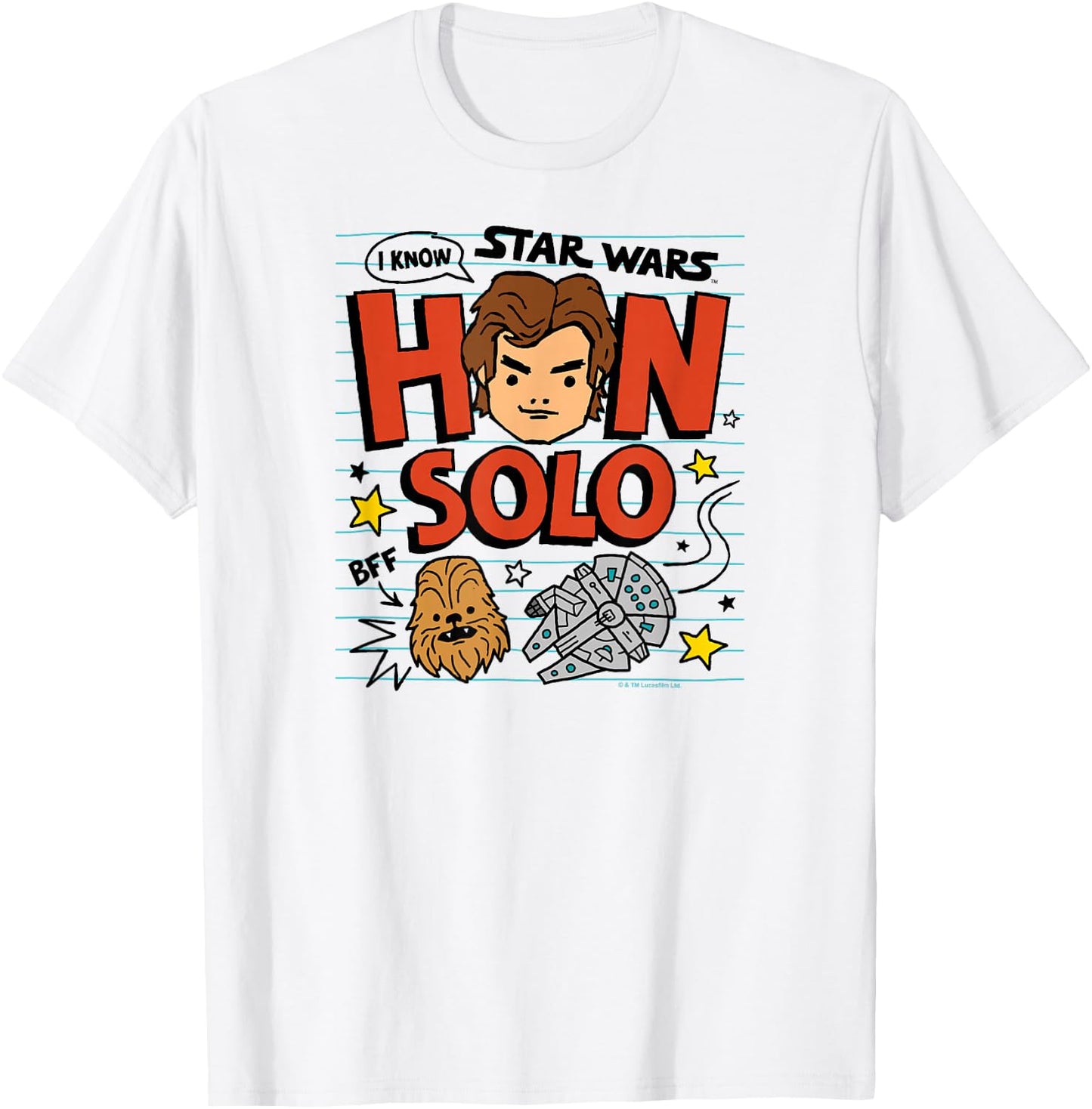 Star Wars - Han Solo Doodles T-Shirt - T-Shirt | White