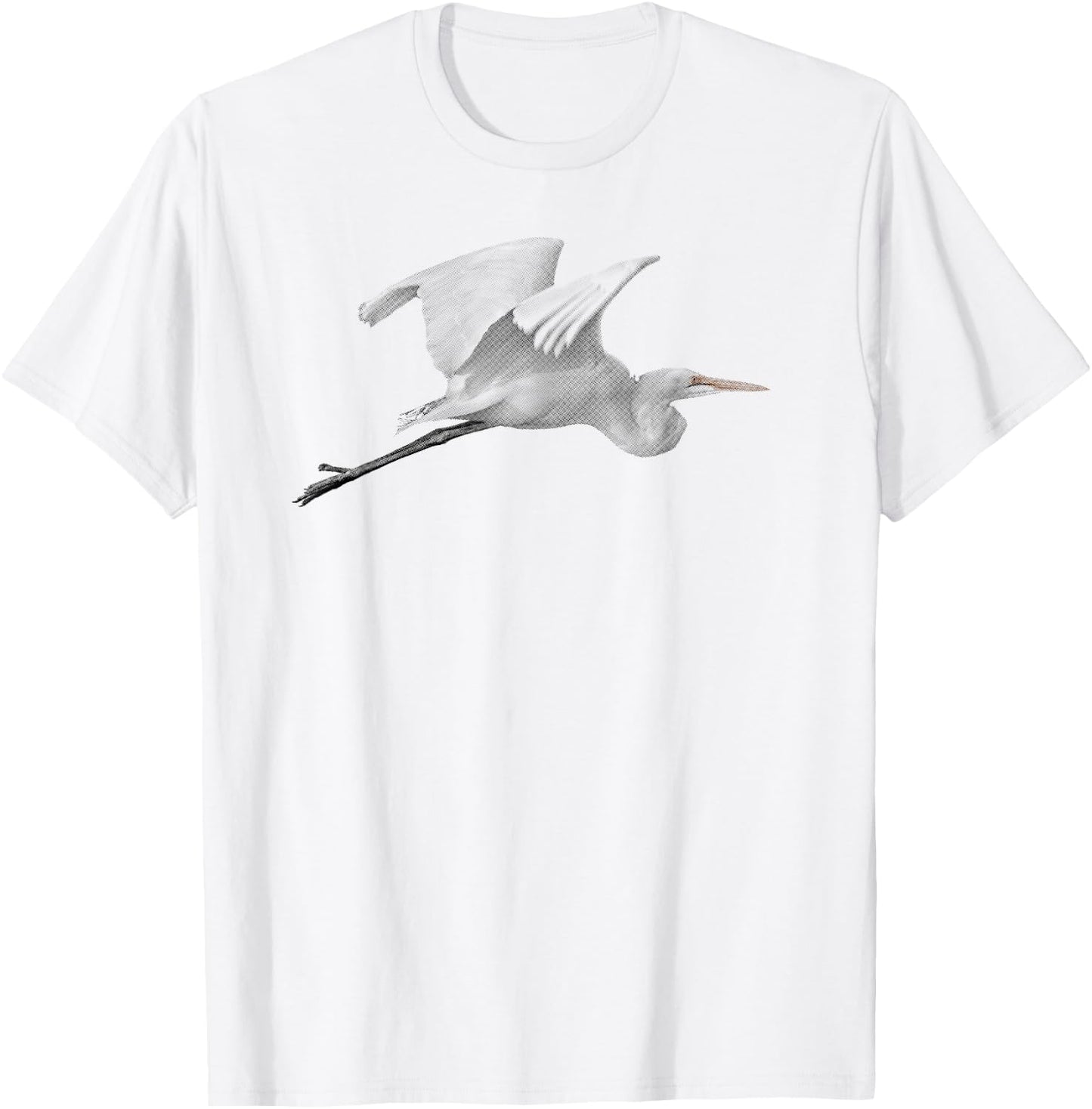 Great White Egret in Flight T-Shirt - T-Shirt | White