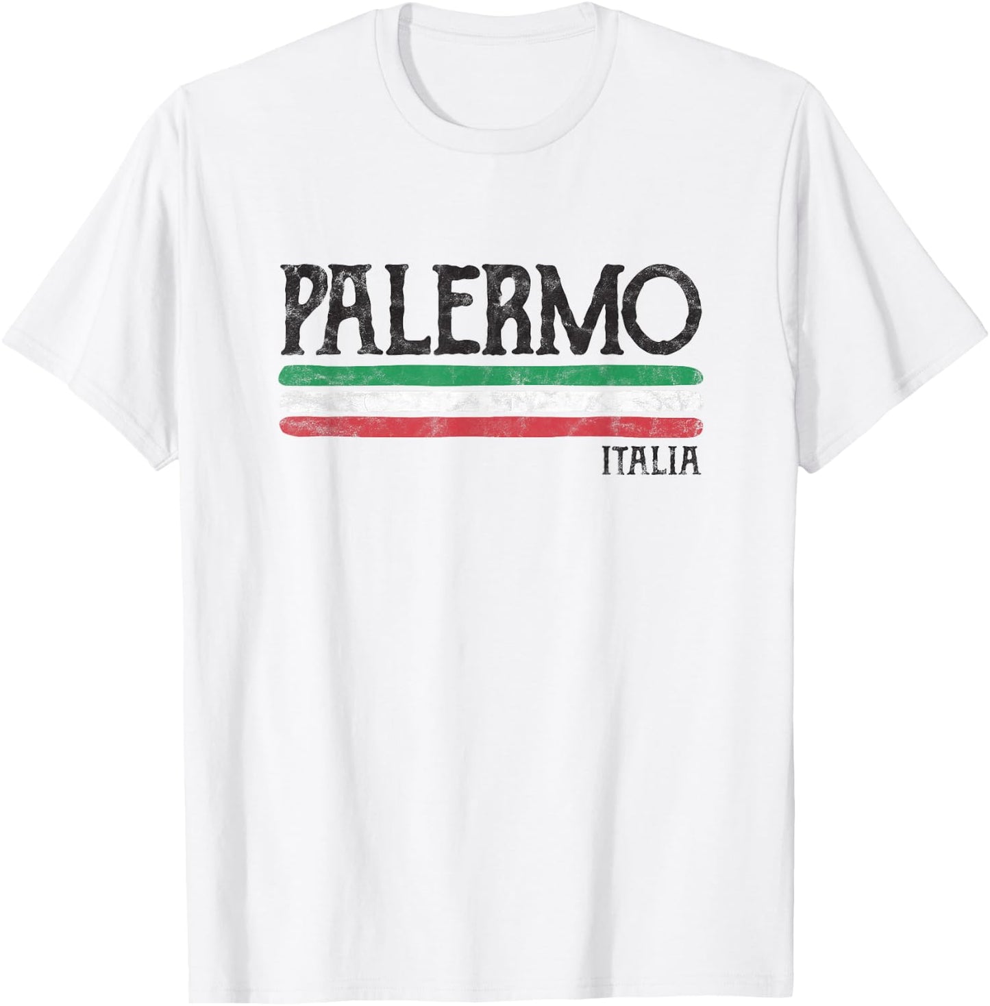 Vintage Palermo Sicilia Sicily Italy Italia Italian Souvenir T-Shirt - T-Shirt | White