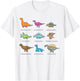 Types of Dinosaurs Shirt | Educational Gift T-Shirt - T-Shirt | White