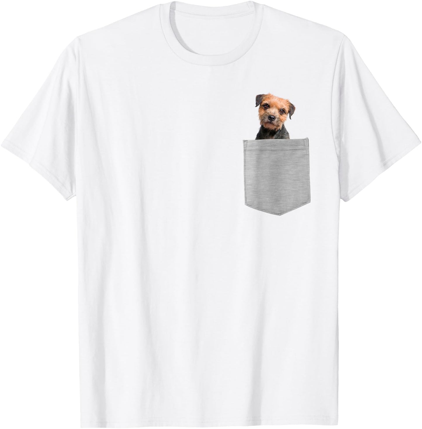 Dog in Your Pocket Border Terrier T-Shirt - T-Shirt | White