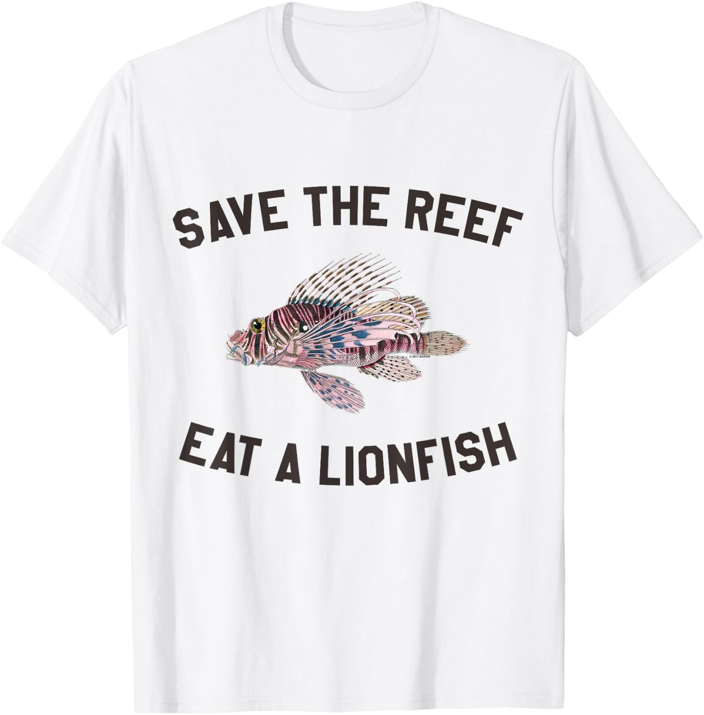 Save The Reef Eat A Lionfish T Shirt Diving T-Shirt - T-Shirt | White