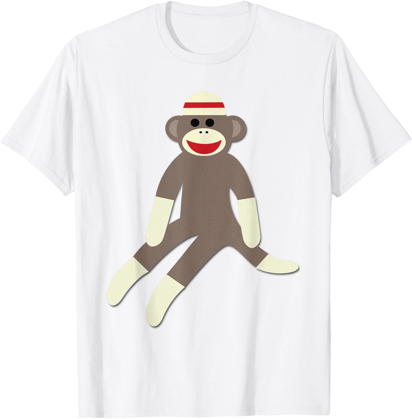 Monkey Sock Monkey T-Shirt - T-Shirt | White
