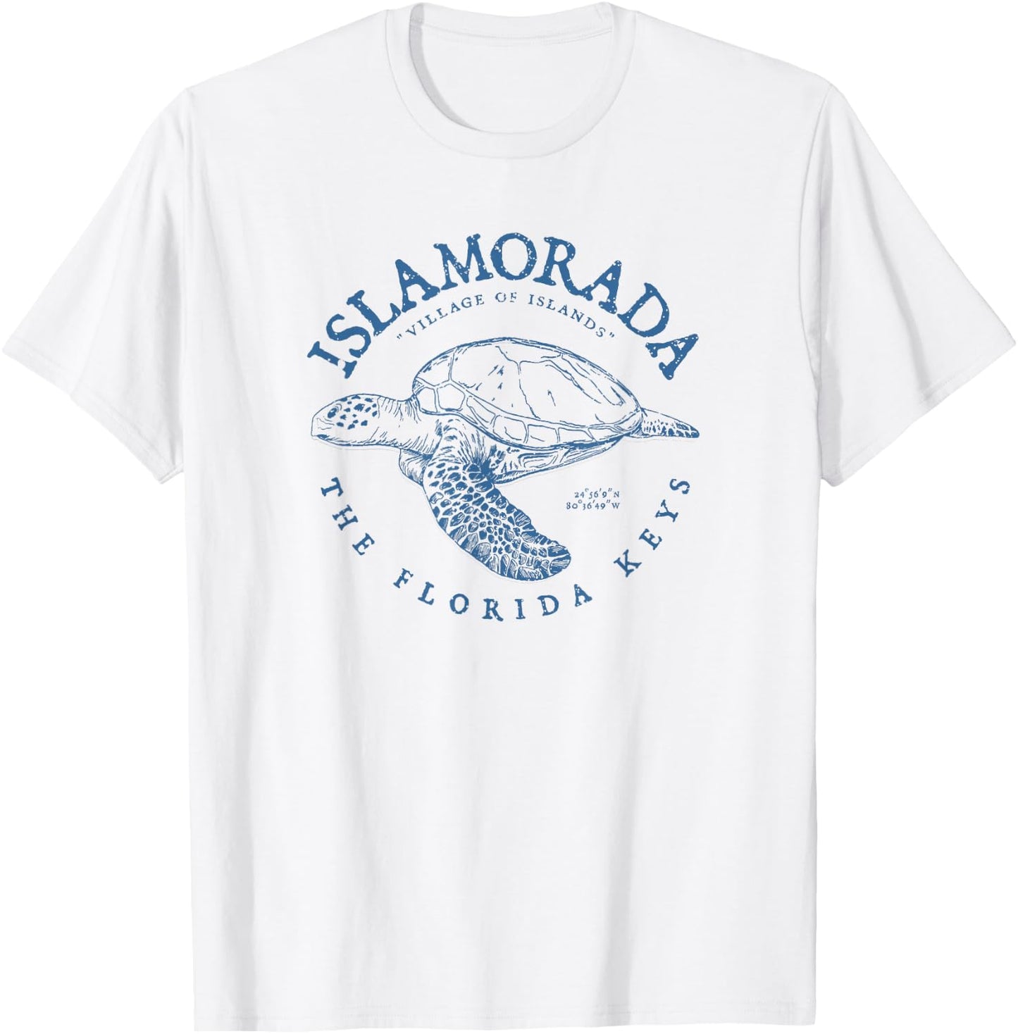 Islamorada Florida Keys Scuba Diving Turtle Village Islands T-Shirt - T-Shirt | White