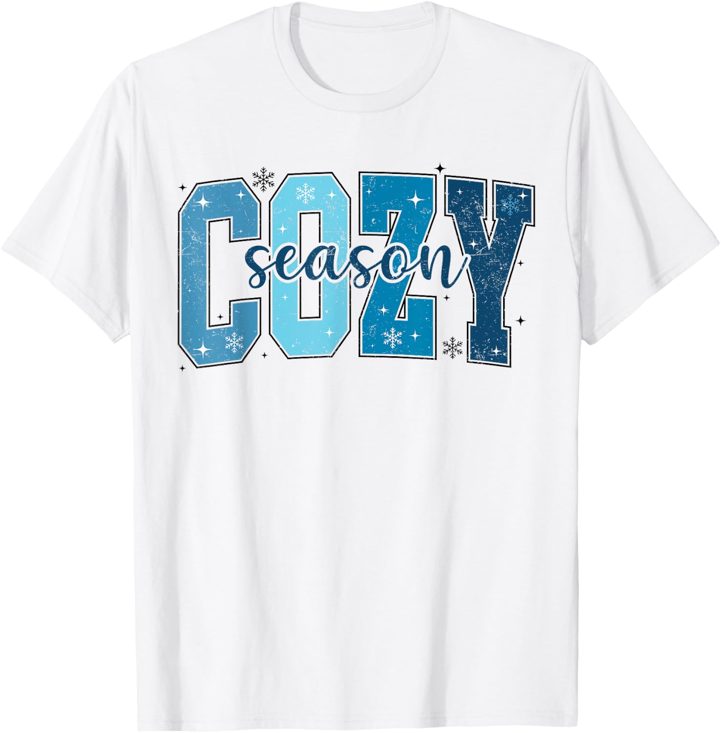 Retro Cozy Season Cute Winter Vibes Tis the Season Christmas T-Shirt - T-Shirt | White
