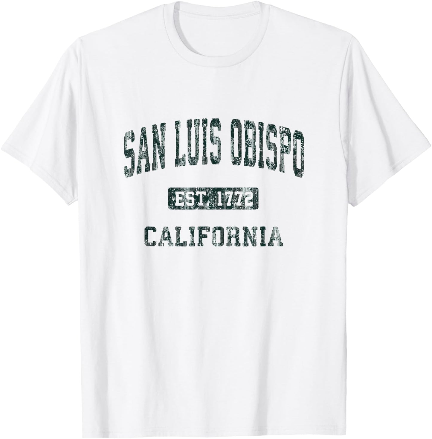 San Luis Obispo California CA Vintage Athletic Sports Design T-Shirt - T-Shirt | White