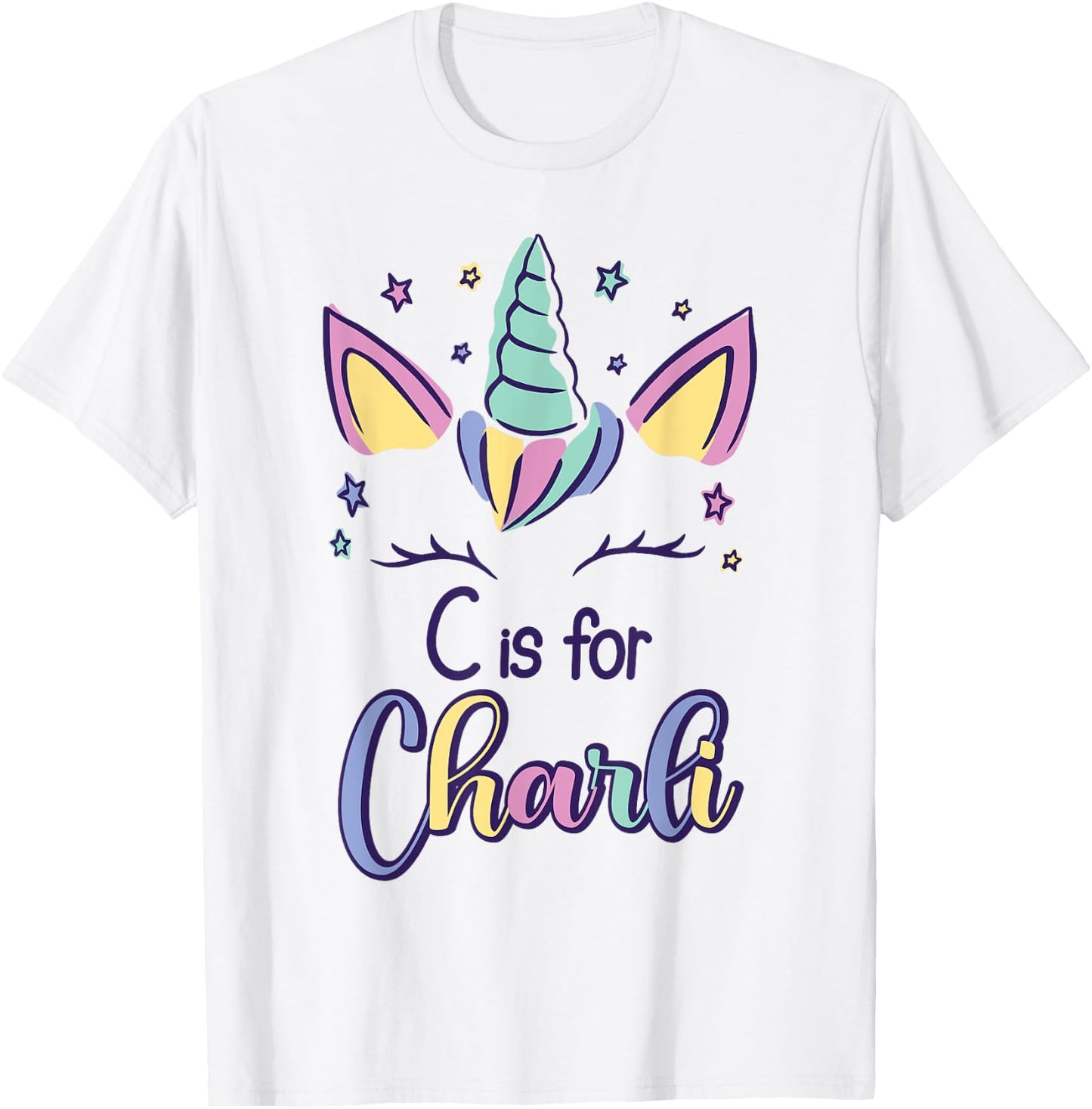 First Name Charli Personalized C Is For Charli T-Shirt - T-Shirt | White