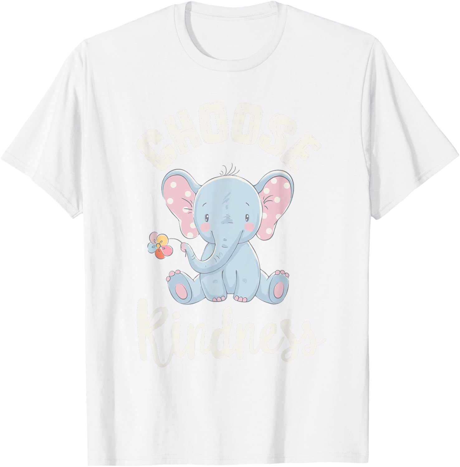 Orange Unity day , Anti Bullying Elephant Choose Kindness T-Shirt - T-Shirt | White