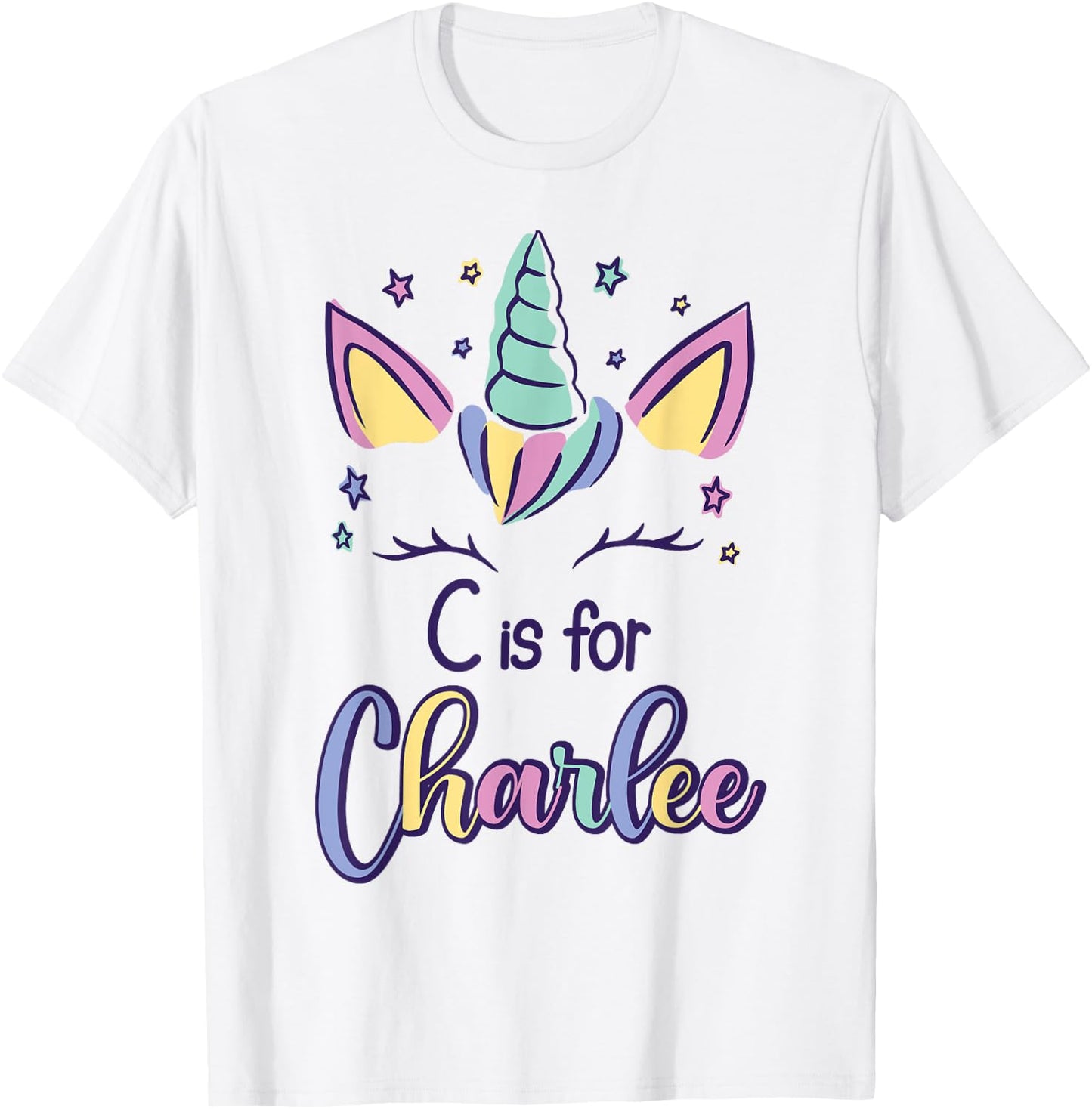 First Name Charlee Personalized C Is For Charlee T-Shirt - T-Shirt | White
