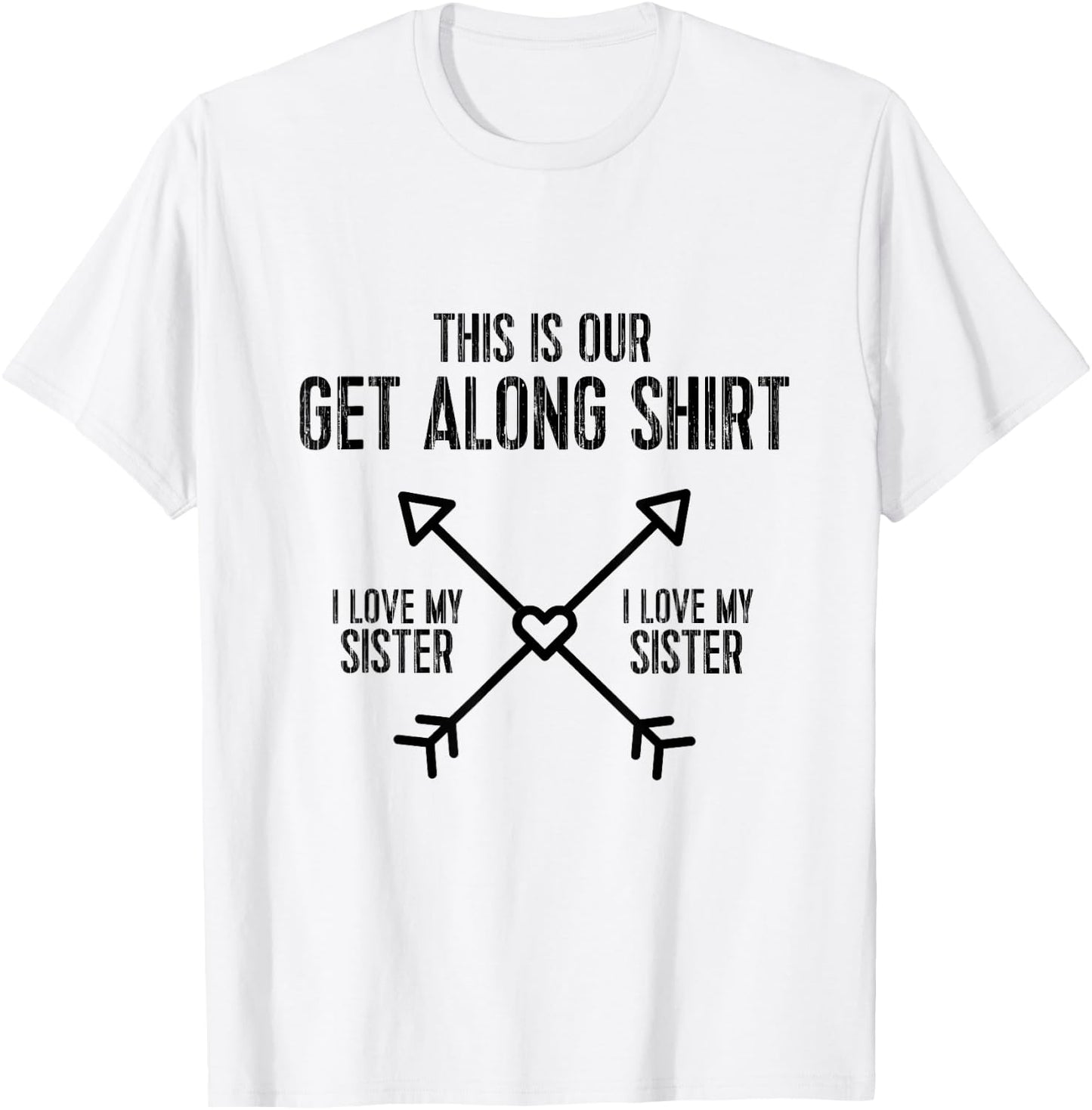 Sibling Fighting Get Along (Sister/Sister) T-Shirt - T-Shirt | White