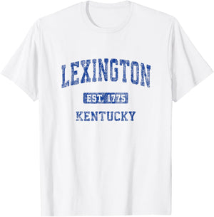 Lexington Kentucky KY Vintage Athletic Sports Design T-Shirt - T-Shirt | White