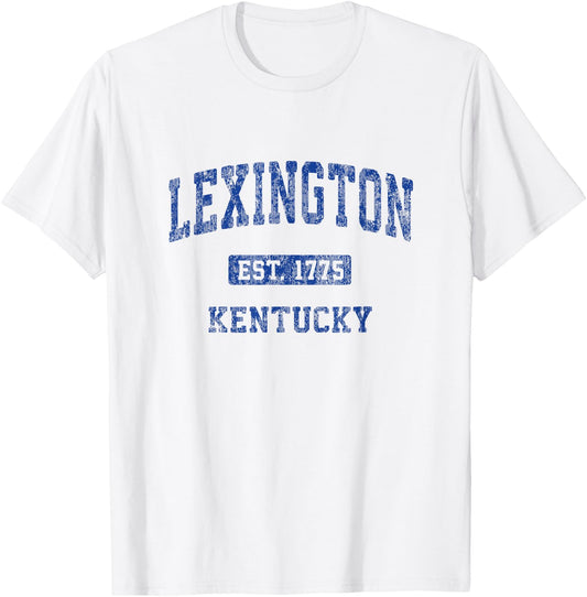 Lexington Kentucky KY Vintage Athletic Sports Design T-Shirt - T-Shirt | White