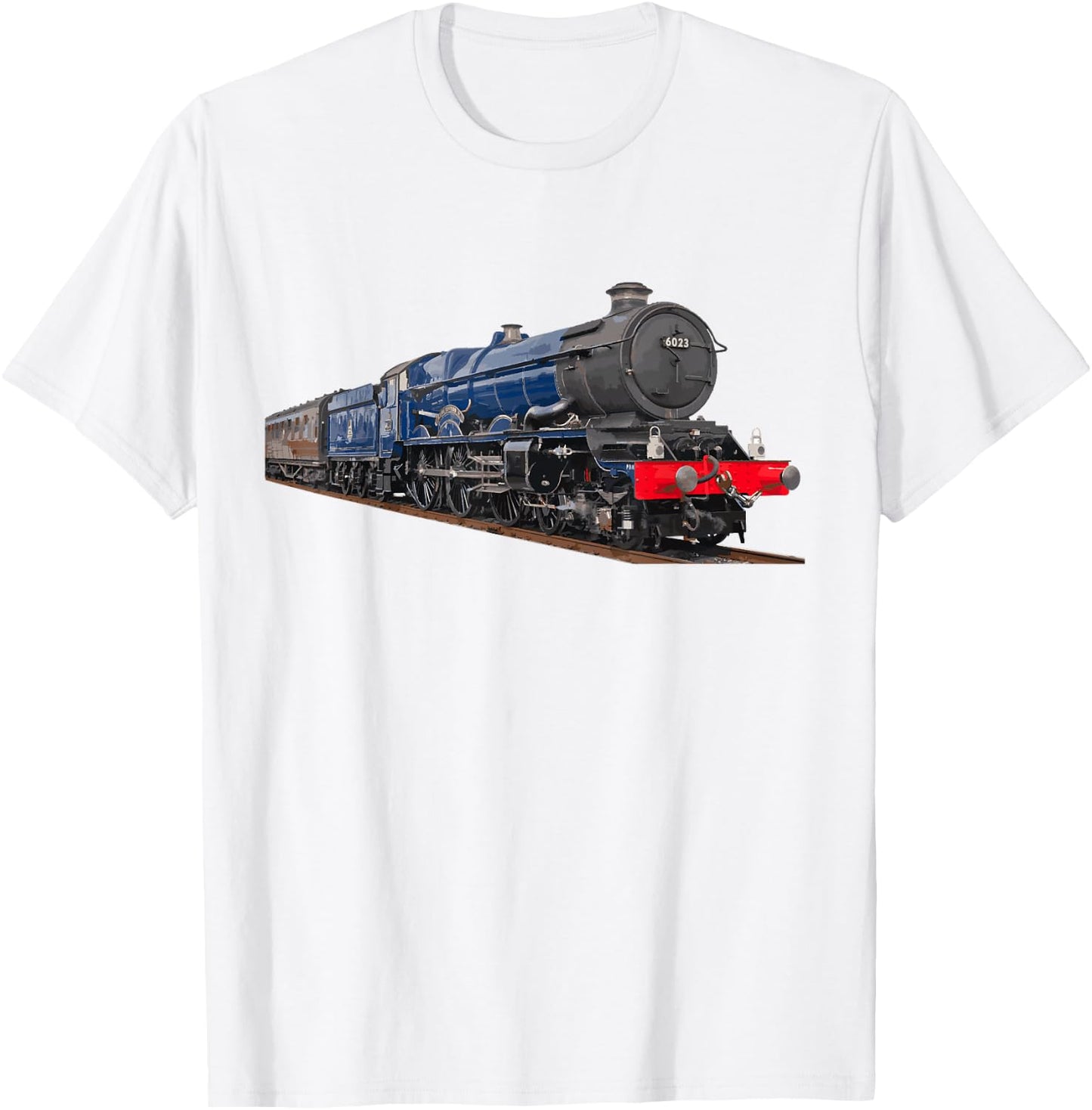 Train King Edward II Locomotive Engine T-Shirt - T-Shirt | White