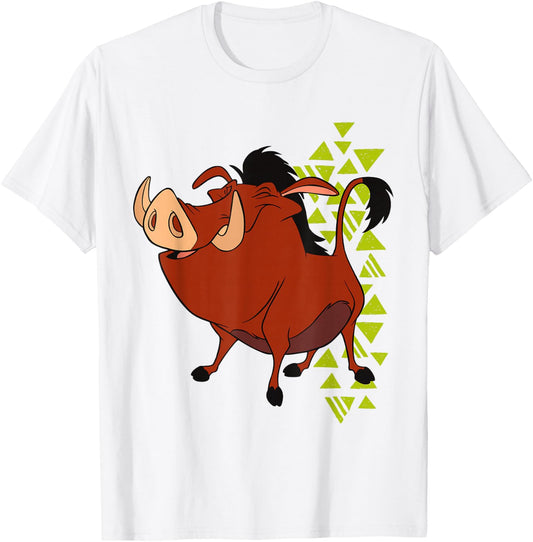 Disney The Lion King Pumbaa Happy 90s Retro T-Shirt - T-Shirt | White