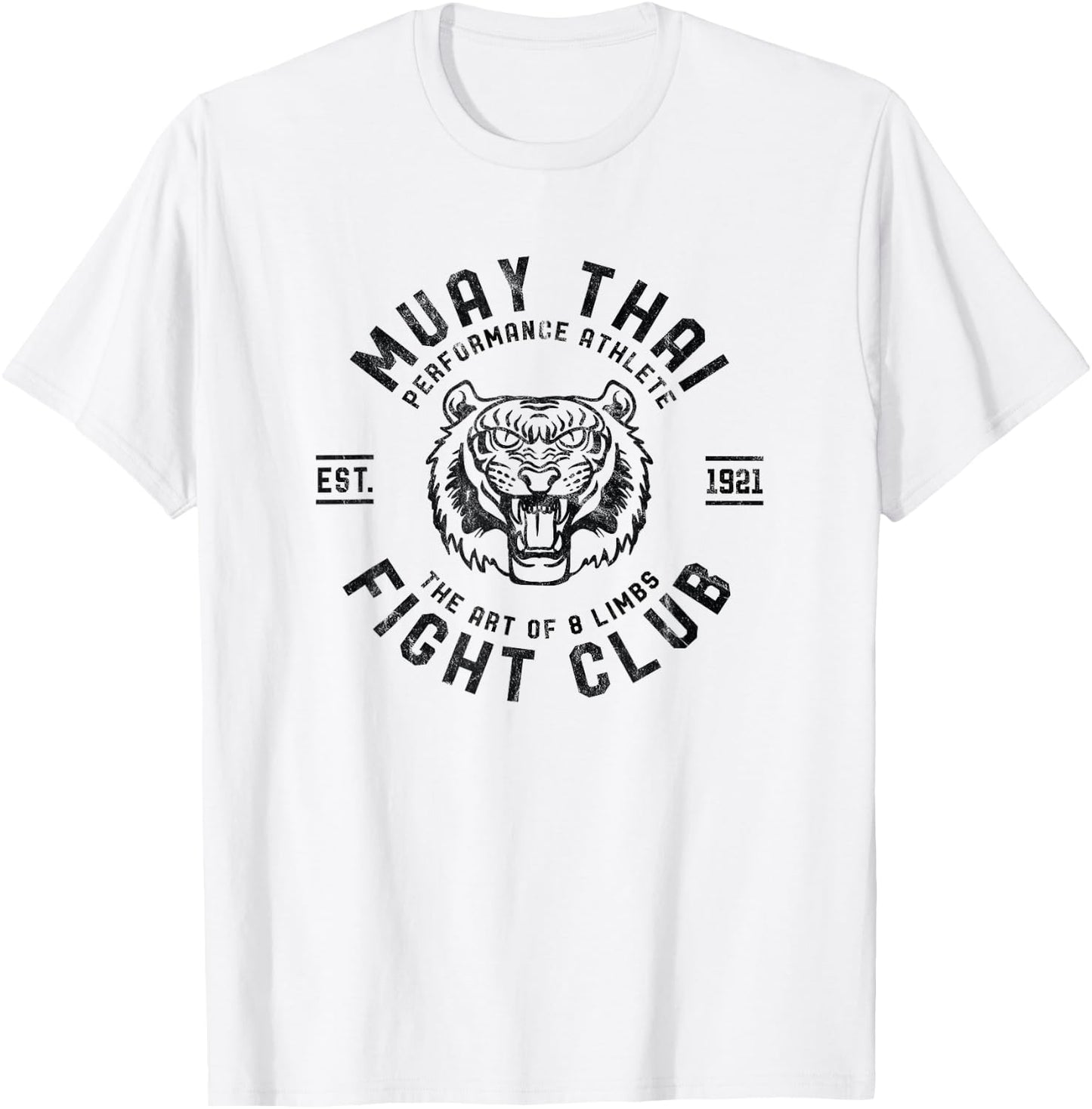 Muay Thai Street Fight Club MMA Tiger Kick Boxing Club T-Shirt - T-Shirt | White