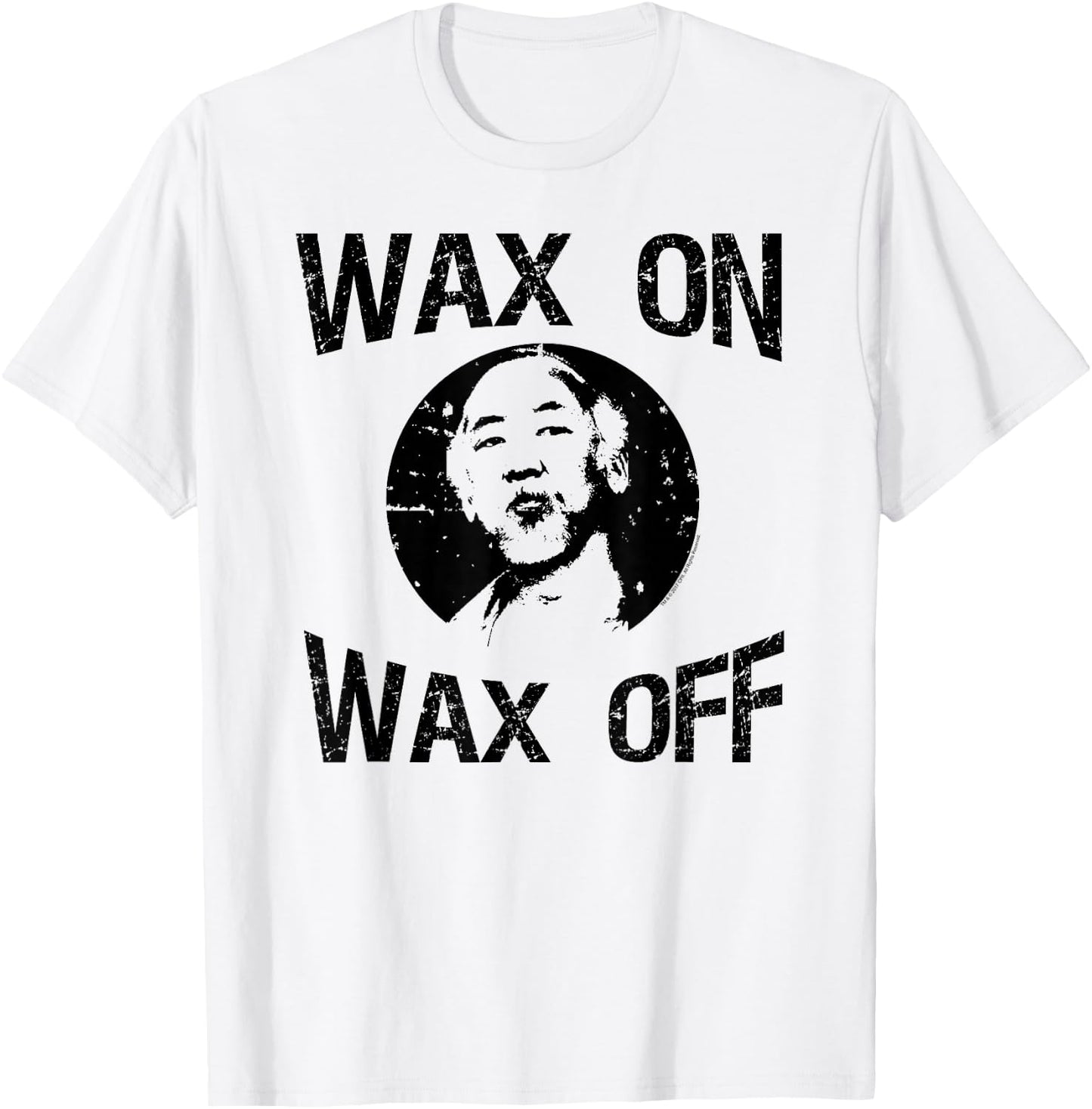 The Karate Kid Wax On Wax Off Miyagi Photo Movie T-Shirt - T-Shirt | White