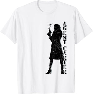 Marvel Agent Carter S.S.R. Silhouette T-Shirt - T-Shirt | White