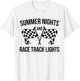 Summer Nights and Race Track Lights (racing shirt) T-Shirt - T-Shirt | White