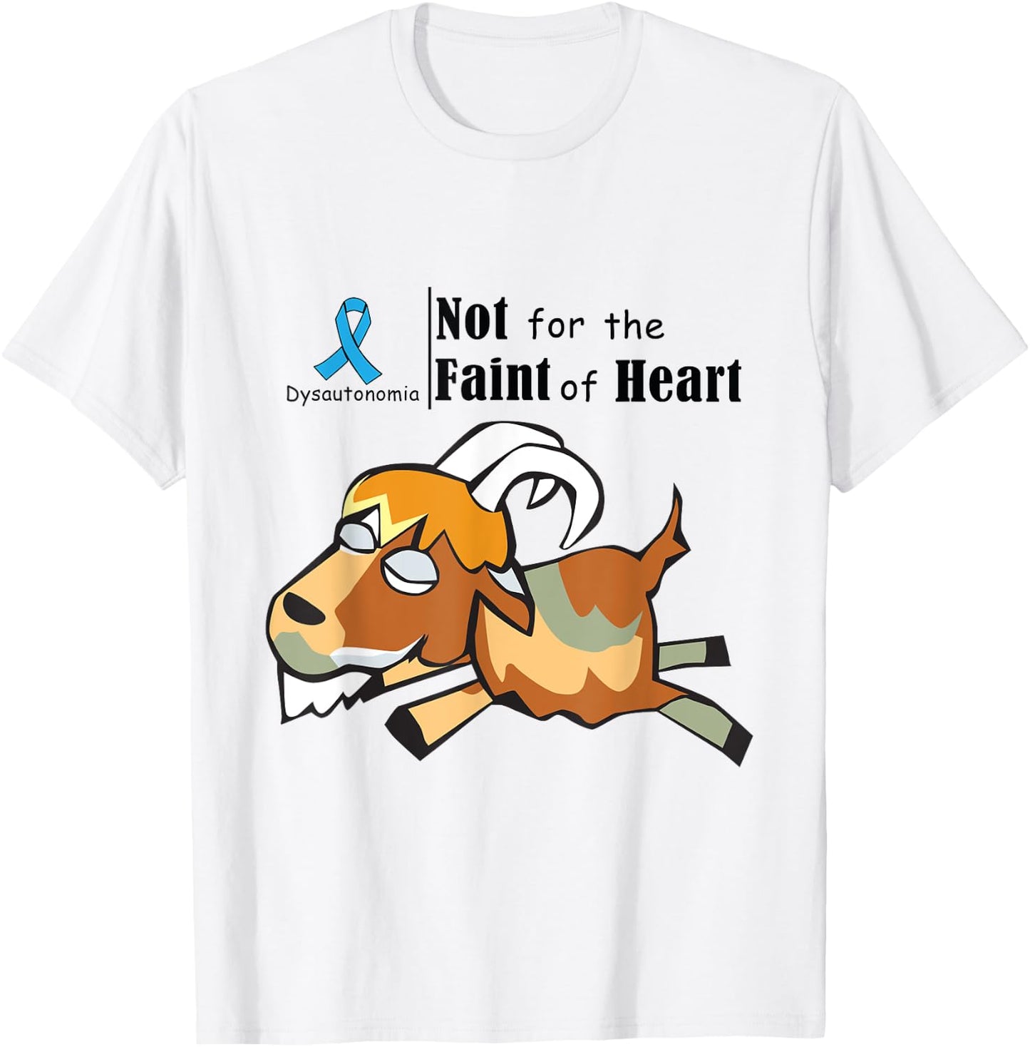 Paxton the Fainting Goat, Dysautonomia, POTS T-Shirt - T-Shirt | White