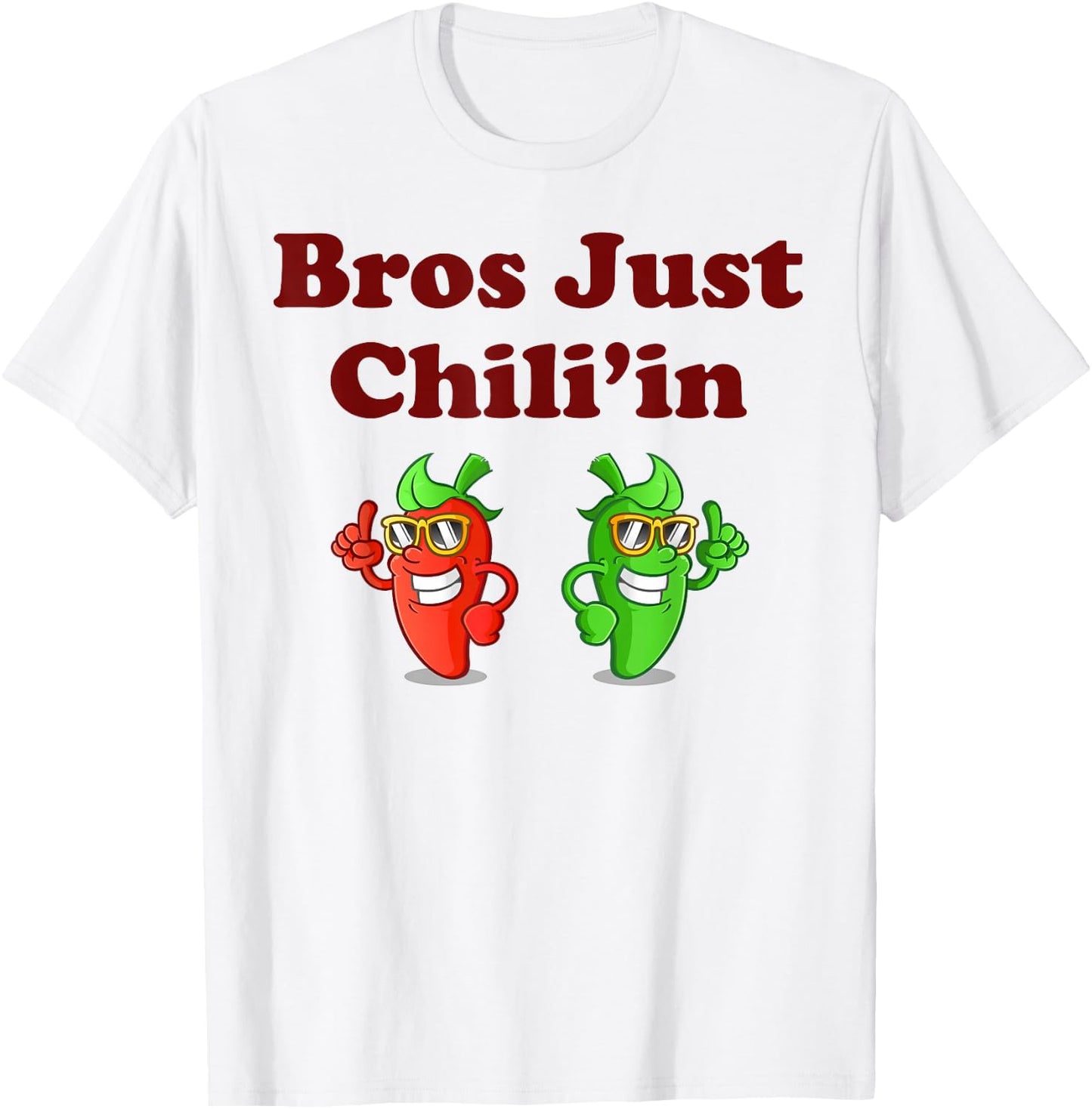 Bros Just Chili'in Spicy Cook-off T-Shirt - T-Shirt | White