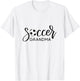 SOCCER GRANDMA Design with Soccer Ball and Hand Lettering T-Shirt - T-Shirt | White