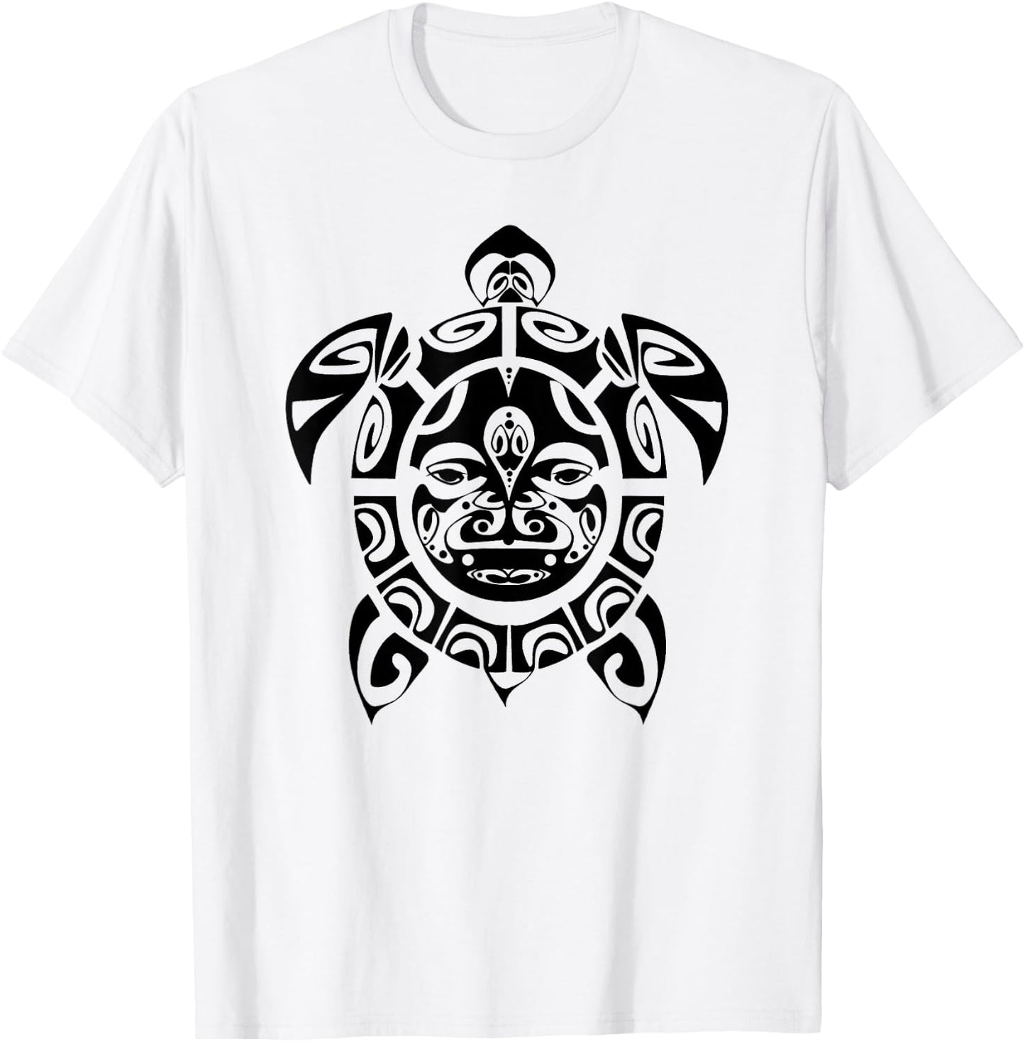 Psychedelic Sea Turtle, Retro Black And White Trippy T-Shirt - T-Shirt | White