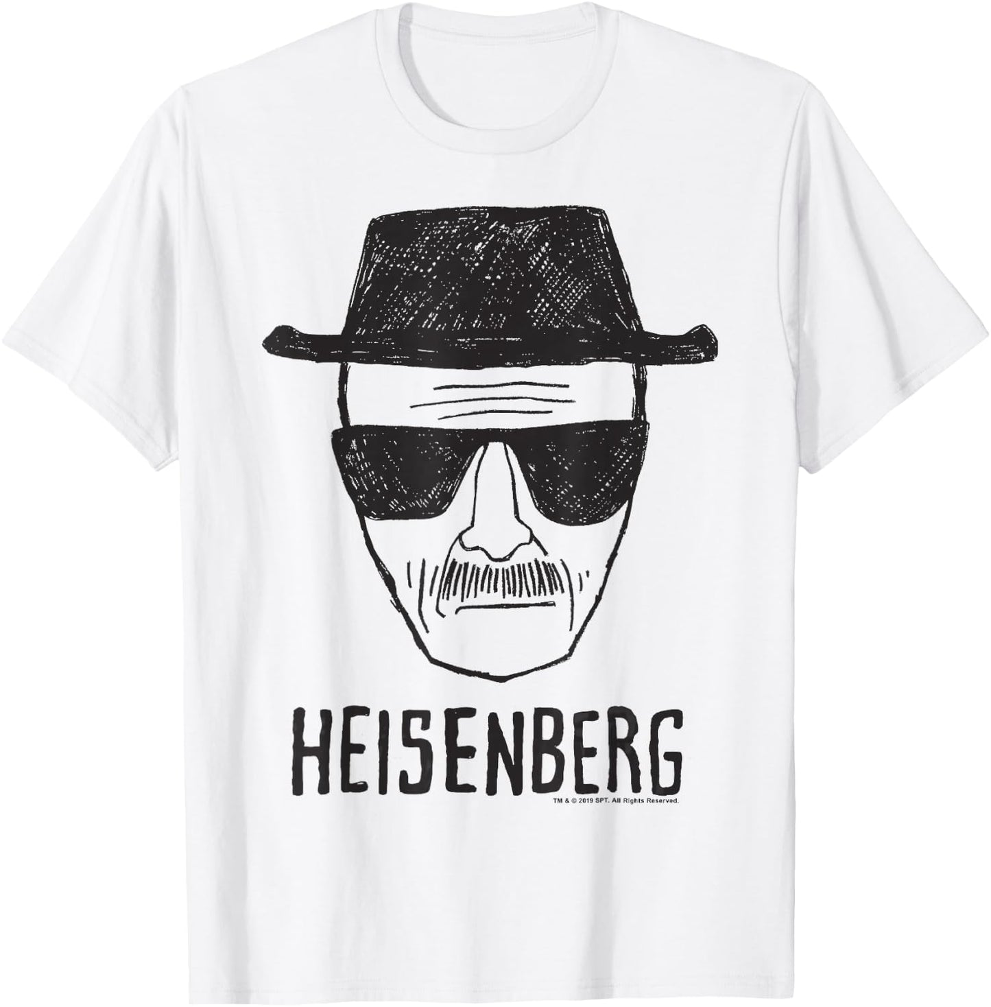 Breaking Bad Heisenberg Head Shot Sketch T-Shirt - T-Shirt | White