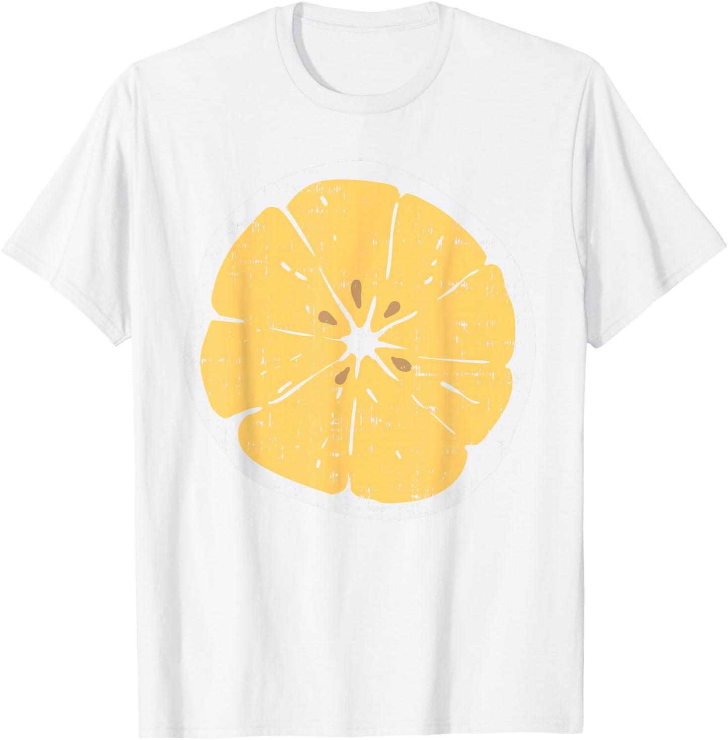 Lemon Funny Citrus Fruit Lazy DIY Easy Halloween Costume T-Shirt - T-Shirt | White