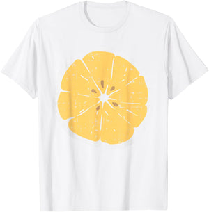 Lemon Funny Citrus Fruit Lazy DIY Easy Halloween Costume T-Shirt - T-Shirt | White