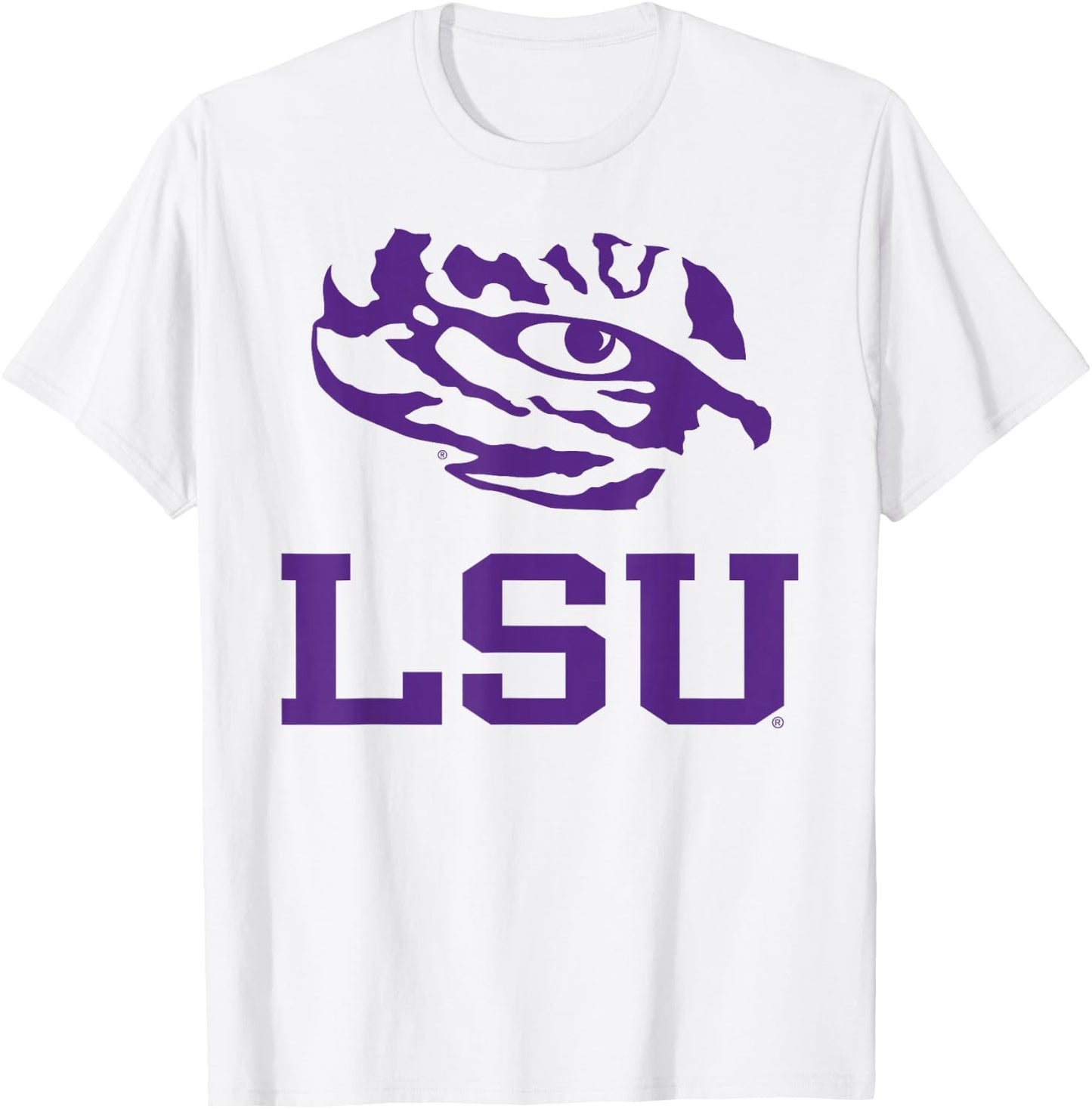 Elite Authentics LSU Tigers -Adults , Grey, Small, Short Sleeve, Classic Fit, , Modern, Game, All Seasons T-Shirt - T-Shirt | White