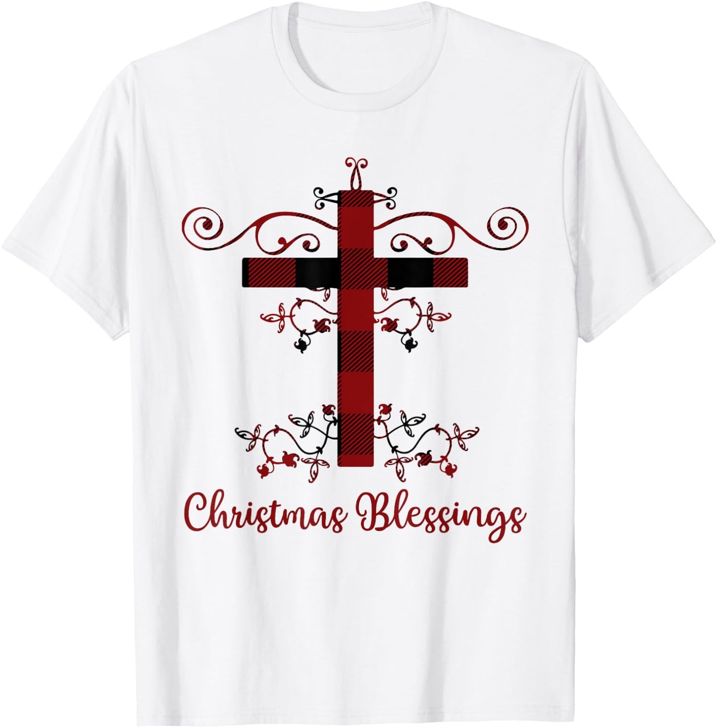Christian Christmas Blessings Holiday Greetings Gift T-Shirt - T-Shirt | White