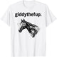 Funny Retro Horse Racing Gift: GIDDY THE F UP T-Shirt - T-Shirt | White