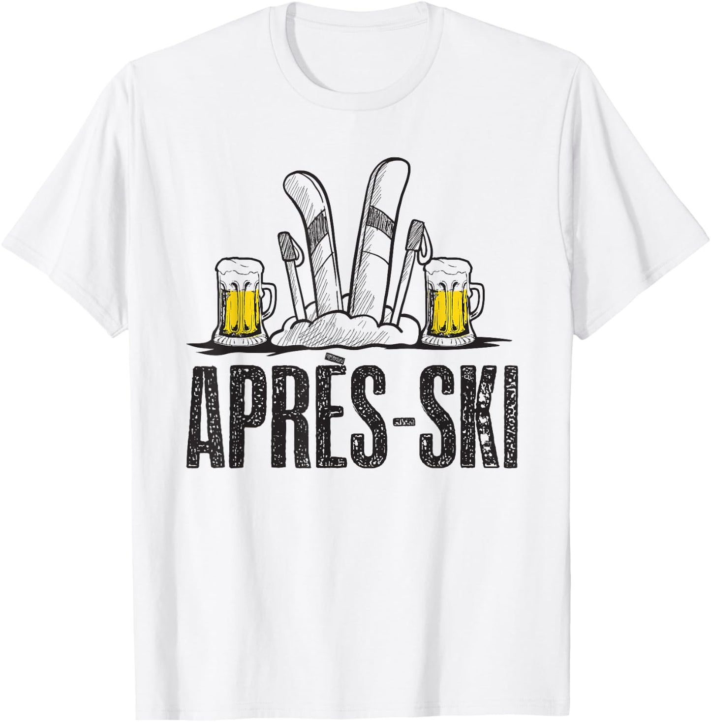 Funny Love Apres Ski Shirt - Great Snow Lovers Gift T-Shirt - T-Shirt | White