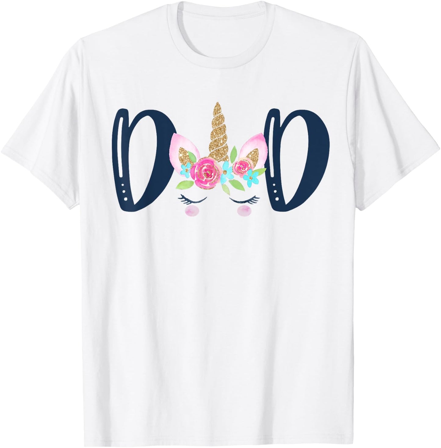 Unicorn Dad Birthday Shirt Matching Family Party T-Shirt - T-Shirt | White