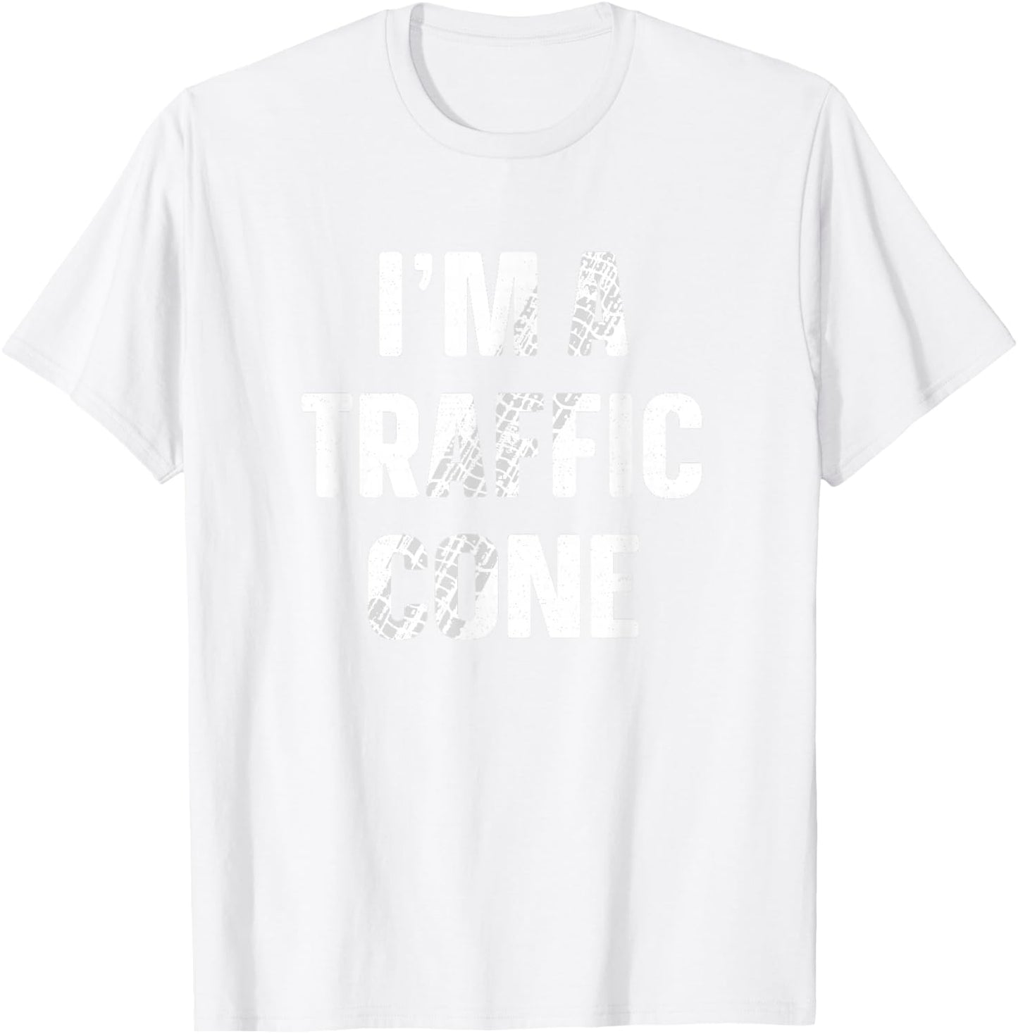 I'm A Traffic Cone Shirt Adult Kids Costume Funny Halloween T-Shirt - T-Shirt | White