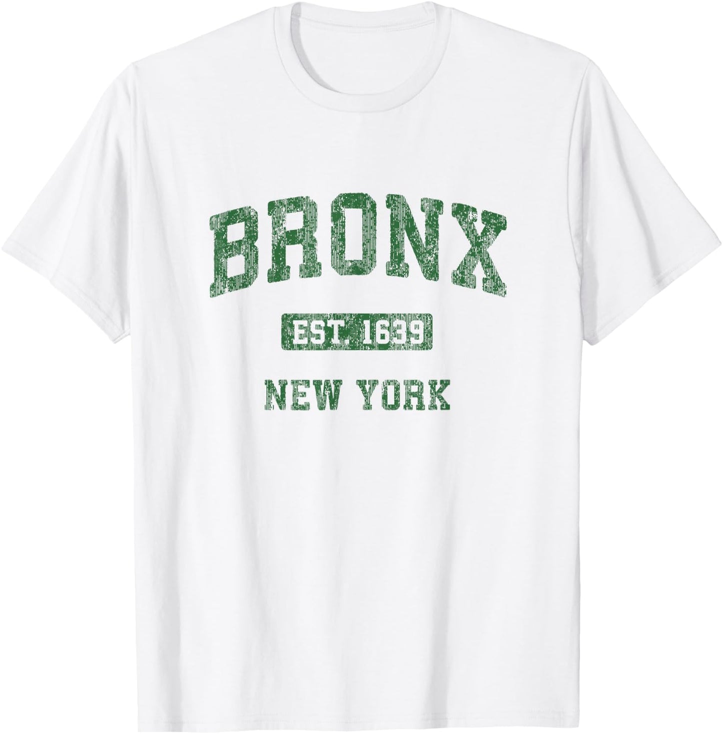 Bronx New York NY Vintage Athletic Sports Design T-Shirt - T-Shirt | White